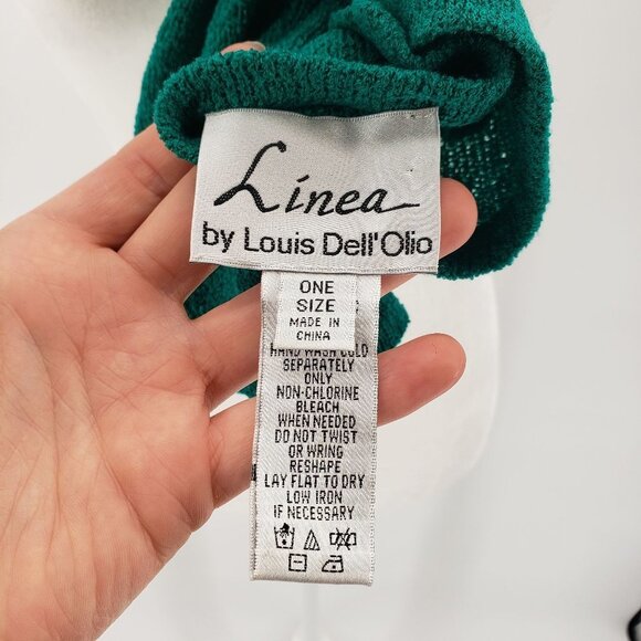 LINEA by Louis Dell'Olio Boucle Knit Sweater Scarf Cerulean Teal Green - Picture 4 of 6